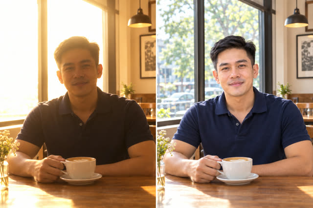ตัวอย่าง AI แก้ไขภาพถ่าย