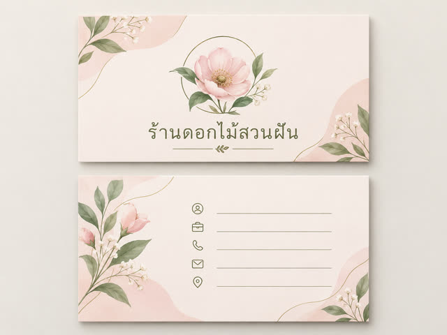 ตัวอย่าง AI ทำโลโก้และชุดแบรนด์ร้าน