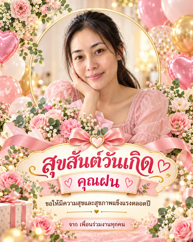 ตัวอย่าง AI ทำภาพอวยพรและการ์ดเชิญ