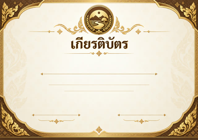 ตัวอย่าง AI ทำเกียรติบัตรและสื่อการสอน