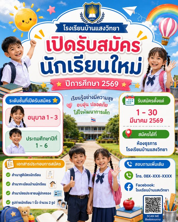 ตัวอย่างป้ายจริง